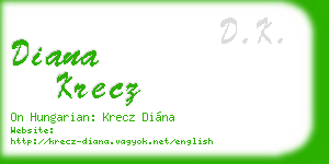 diana krecz business card